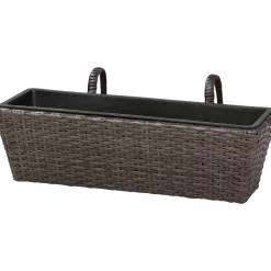 Balconiera in wicker marrone scuro da 22X28X60 cm