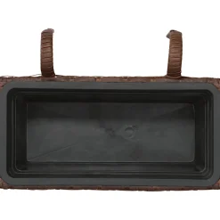 Balconiera in wicker marrone chiaro da 22X28X40 cm