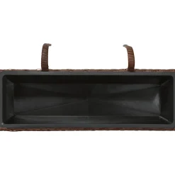 Balconiera in wicker marrone chiaro da 22X28X60 cm