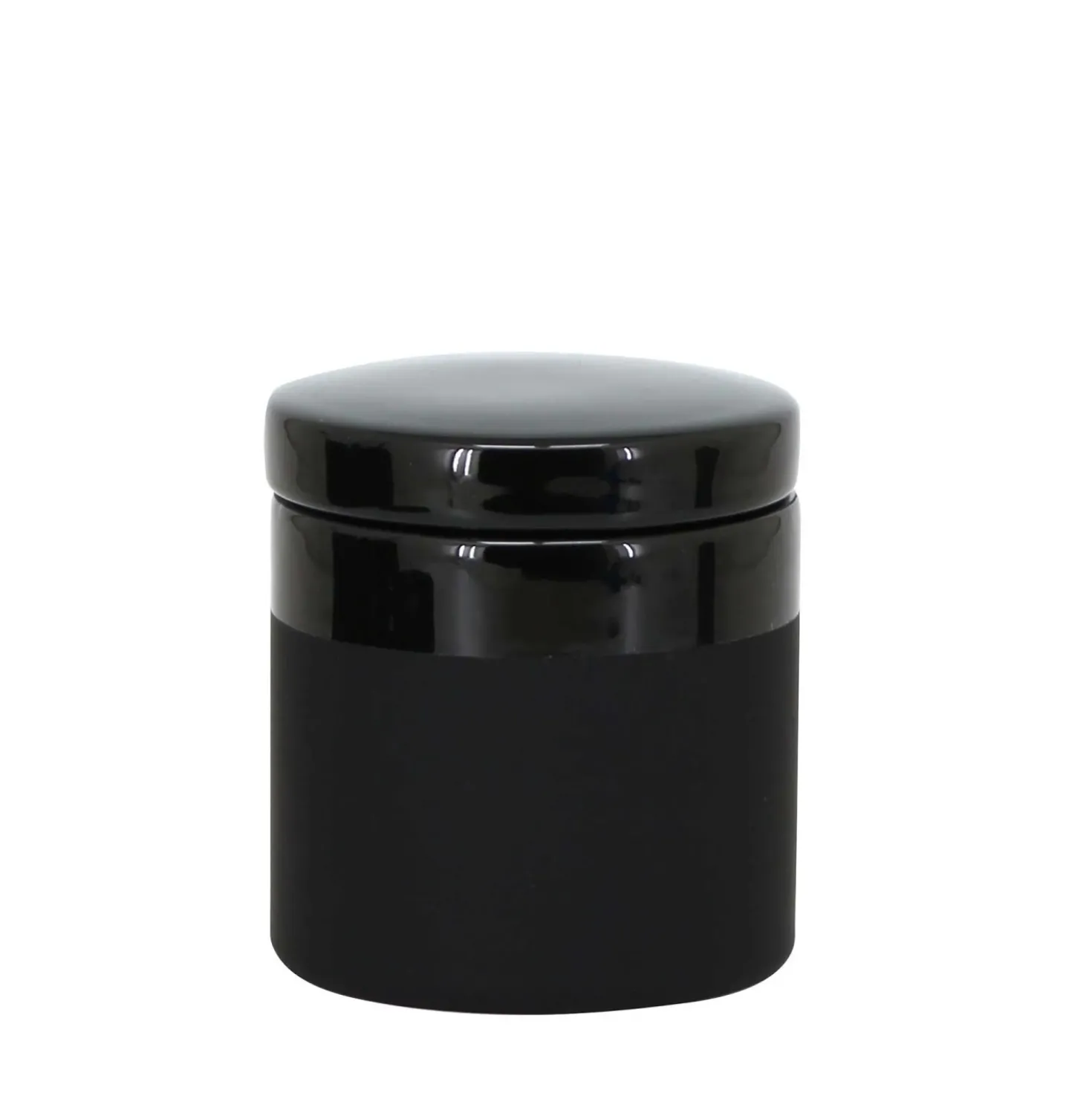 Barattolo in ceramica Olivia con coperchio nera