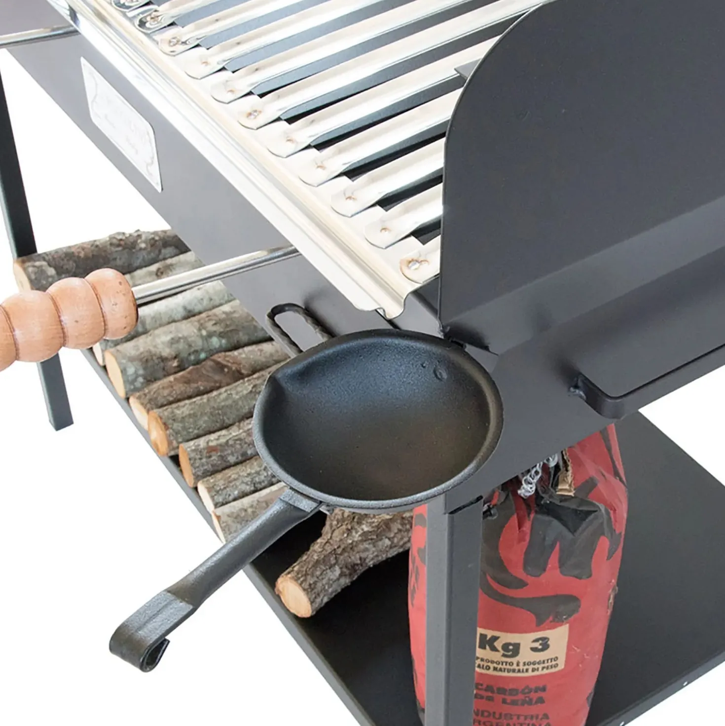Barbecue a carbone e legna Cruccolini Party BA23 nero