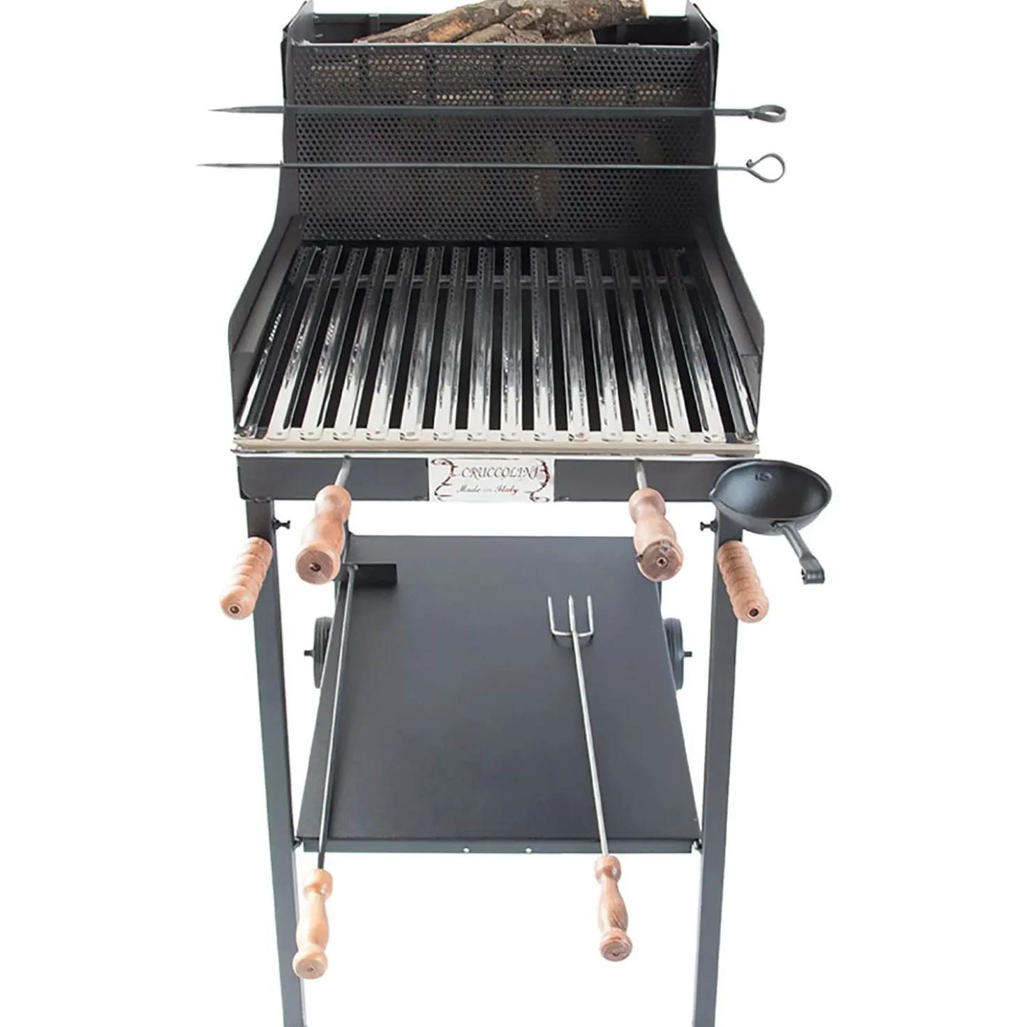 Barbecue a carbone e legna Cruccolini Fuocone Inox mod BA41