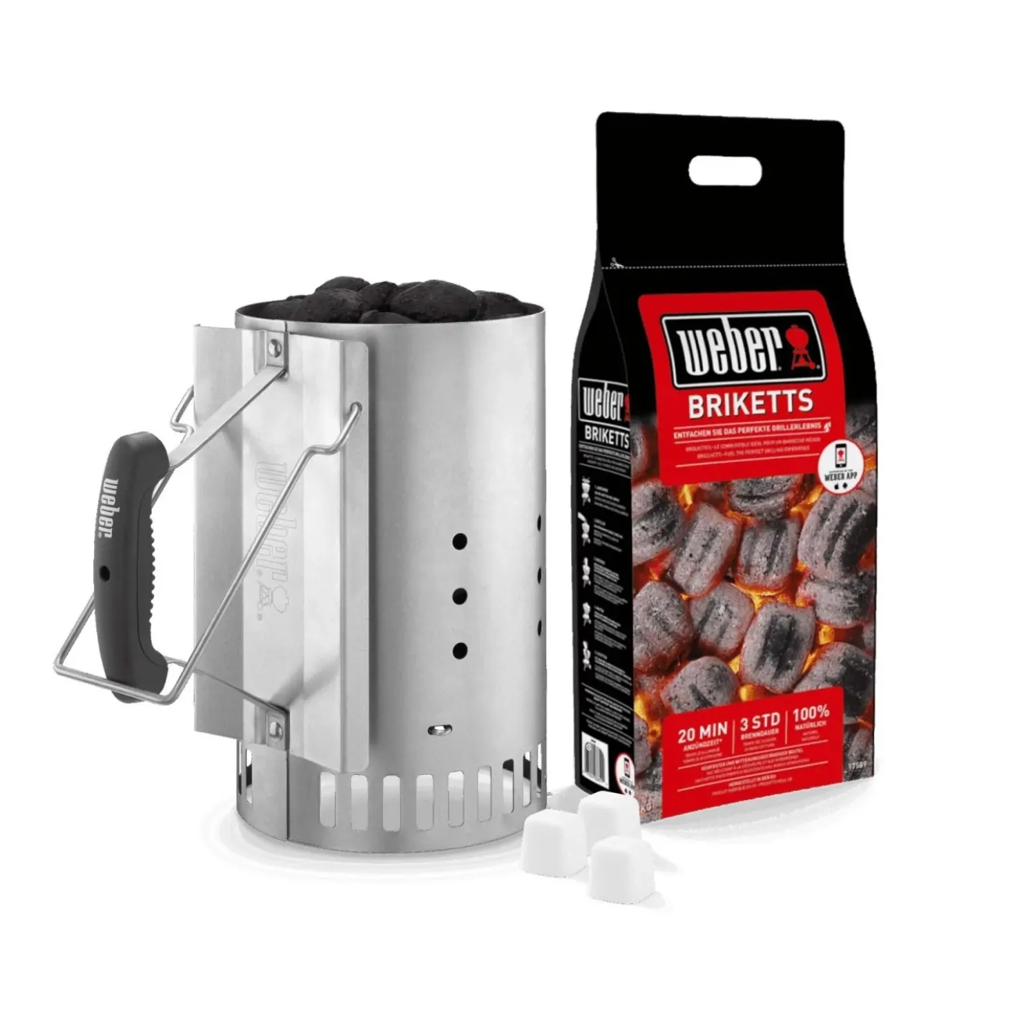 Barbecue a carbone Weber Kettle E5730 griglia 57cm + kit ciminiera di accensione