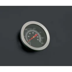 Barbecue a carbonella con tavolo pieghevole nero 70,5x35 cm