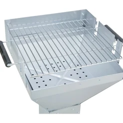 Barbecue a carbonella con base in acciaio 92x52x38,5 cm