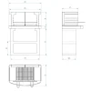 Barbecue a carbonella Ischia H 115 x L 90 x P 58 cm
