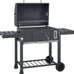 Barbecue a carbonella Jamestown Jaxon XL nero griglia 70x46 cm