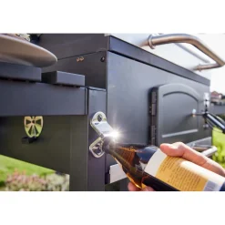 Barbecue a carbonella Jamestown Jaxon XL nero griglia 70x46 cm