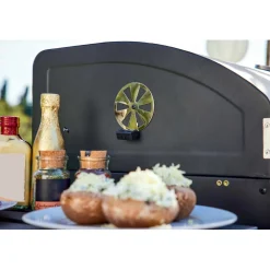 Barbecue a carbonella Jamestown Jaxon XL nero griglia 70x46 cm