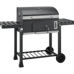 Barbecue a carbonella Jamestown Jaxon nero griglia 70x46cm