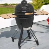 Barbecue a carbonella Jamestown Marwin L nero con ripiani laterali