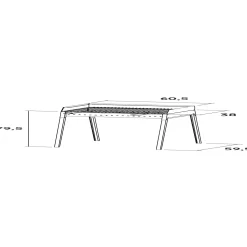 Barbecue a carbonella Lisa Stromboli acciaio inox 60x40 cm
