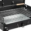 Barbecue a carbonella pieghevole da campeggio nero