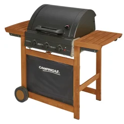 Barbecue a gas Adelaide 3 Woody L Dualgas 3 bruciatori nero