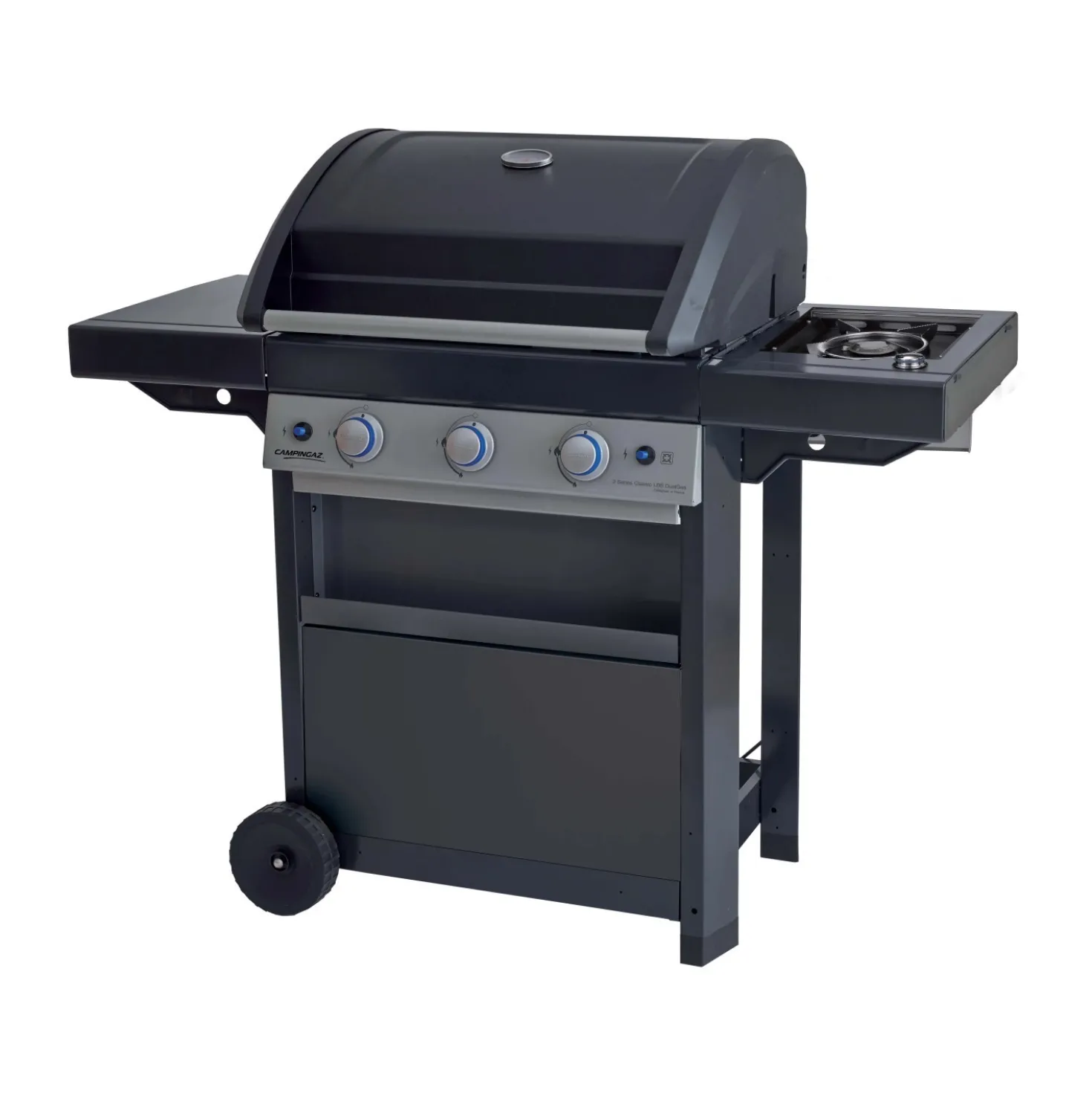 Barbecue a gas Campingaz Dualgas 3 bruciatori con fornello laterale grigio
