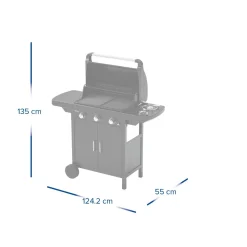 Barbecue a gas Campingaz Compact 3EXS 3 bruciatori nero