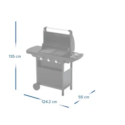 Barbecue a gas Campingaz Compact 3LS 3 bruciatori nero
