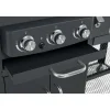 Barbecue a gas e carbonella Jamestown Drake nero con affumicatore