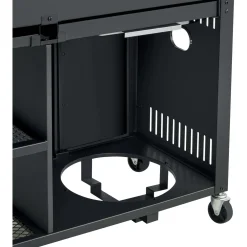 Barbecue a gas e carbonella Jamestown Drake nero con affumicatore
