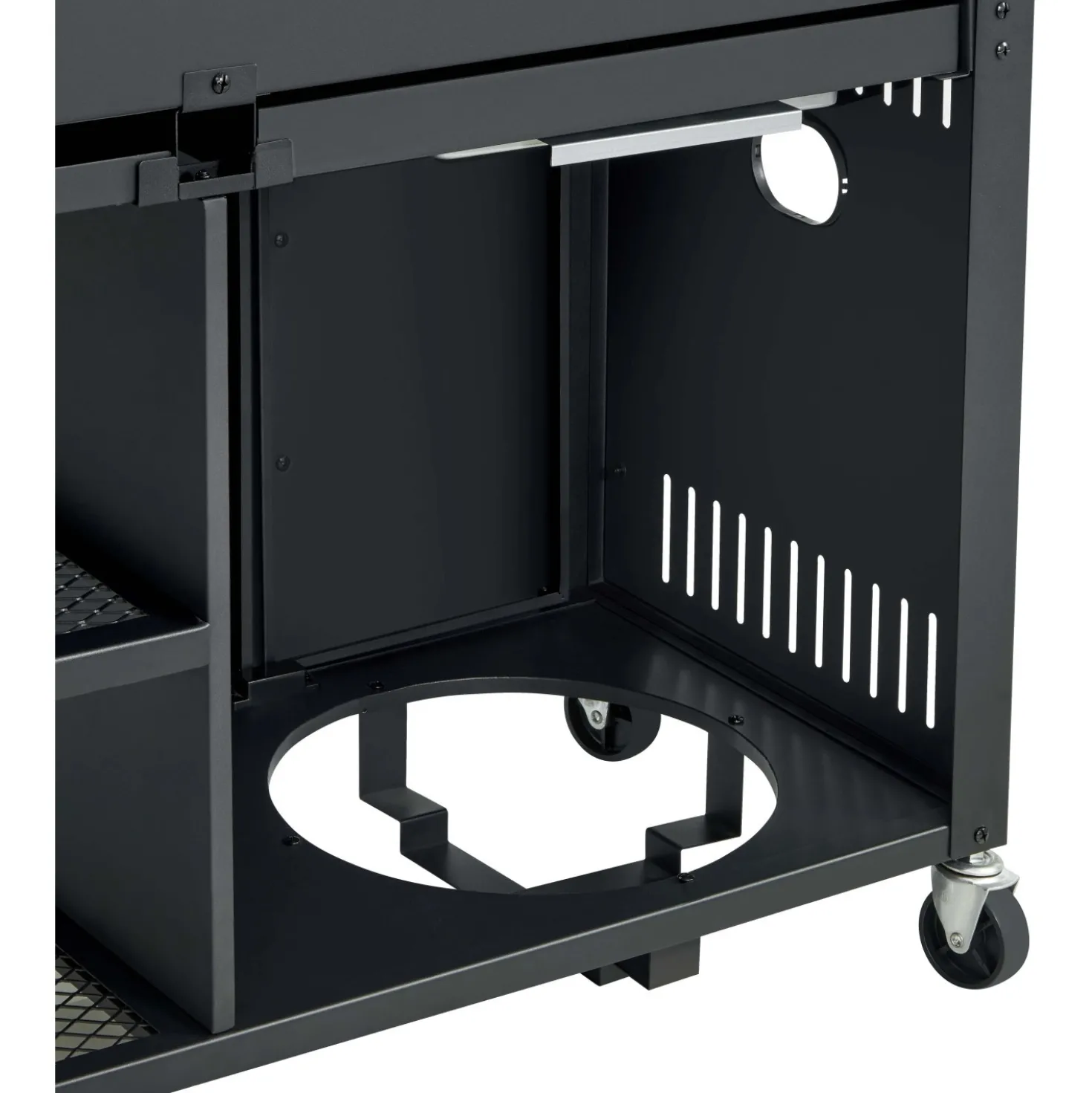 Barbecue a gas e carbonella Jamestown Drake nero con affumicatore