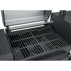 Barbecue a gas e carbonella Jamestown Drake nero con affumicatore