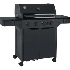 Barbecue a gas Jamestown 4 bruciatori nero 144x56x118 cm