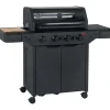 Barbecue a gas Jamestown Knox II 4 bruciatori con fornello laterale nero