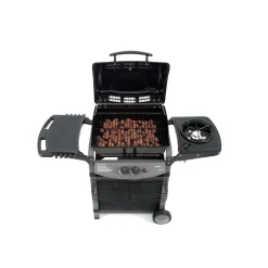 Barbecue a gas Piùsaporillo 2 bruciatori con ripiano laterale antracite