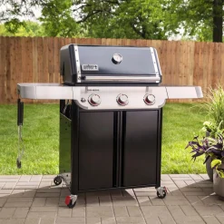 Barbecue a gas Weber Genesis E-315 3 bruciatori nero con ripiano laterale