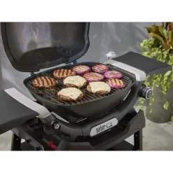 Barbecue a gas Weber Q1200 1 bruciatore con 2 ripiani laterali nero