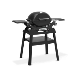 Barbecue a gas Weber Q1200 1 bruciatore con 2 ripiani laterali nero