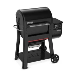 Barbecue a pellet Weber Searwood Nero con coperchio