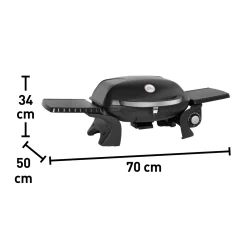 Barbecue elettrico Jamestown EQ01 2200 W nero 37,5x50 cm