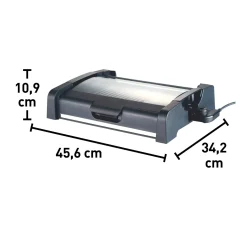 Barbecue elettrico Ottawa 1650 W antracite 36x26 cm