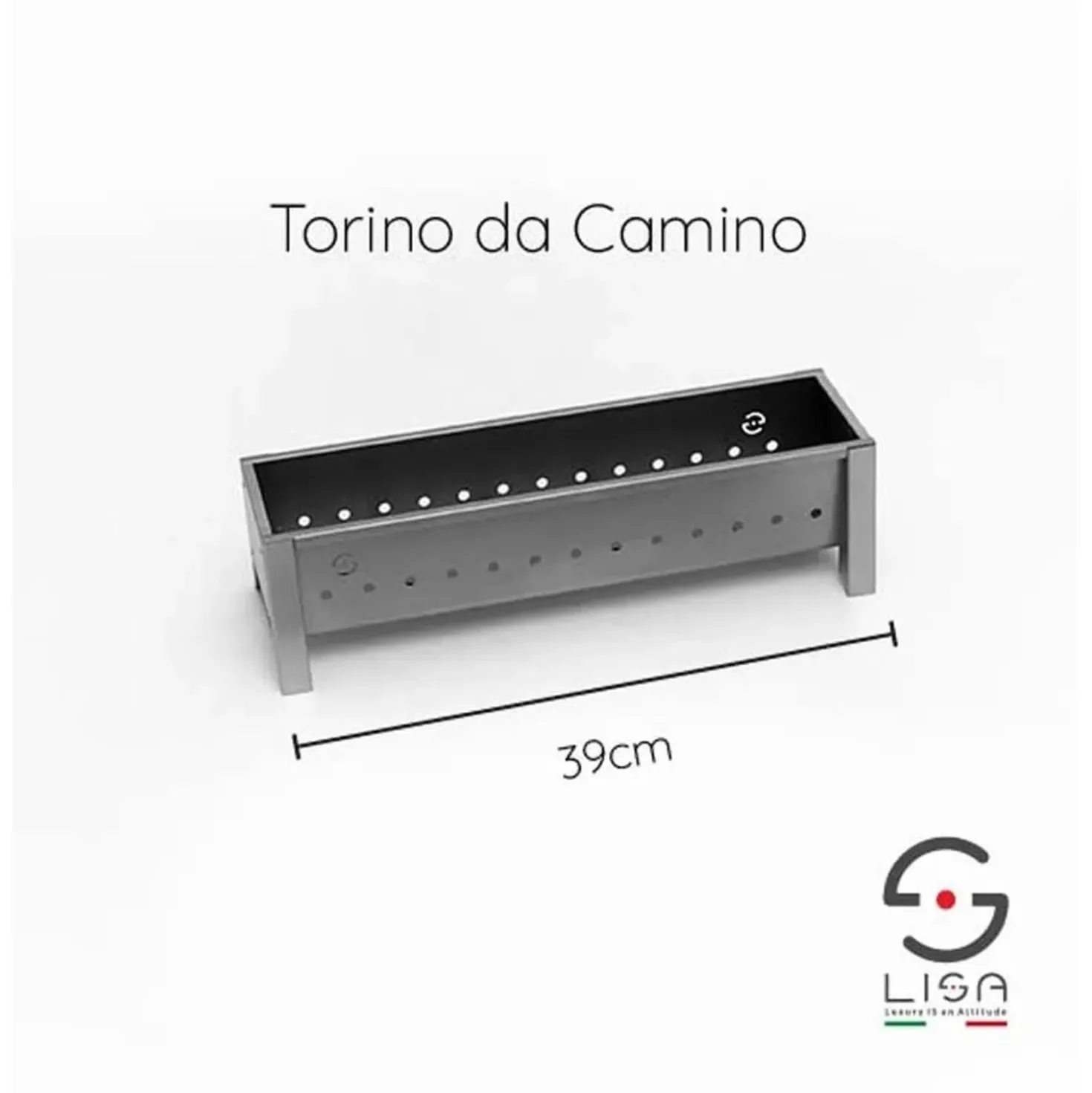 Barbecue per arrosticini Lisa Torino Camino L 39 cm