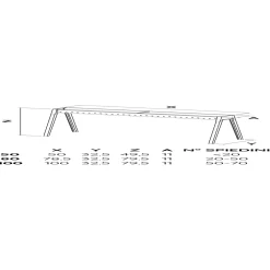 Barbecue per arrosticini Lisa Milano 80 acciaio inox L 80 cm