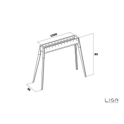 Barbecue per arrosticini Lisa Miami 1200 L 120 cm
