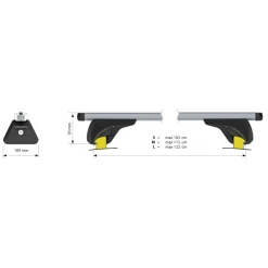 Barre portatutto Helio In-Rail M con kit Evos IA