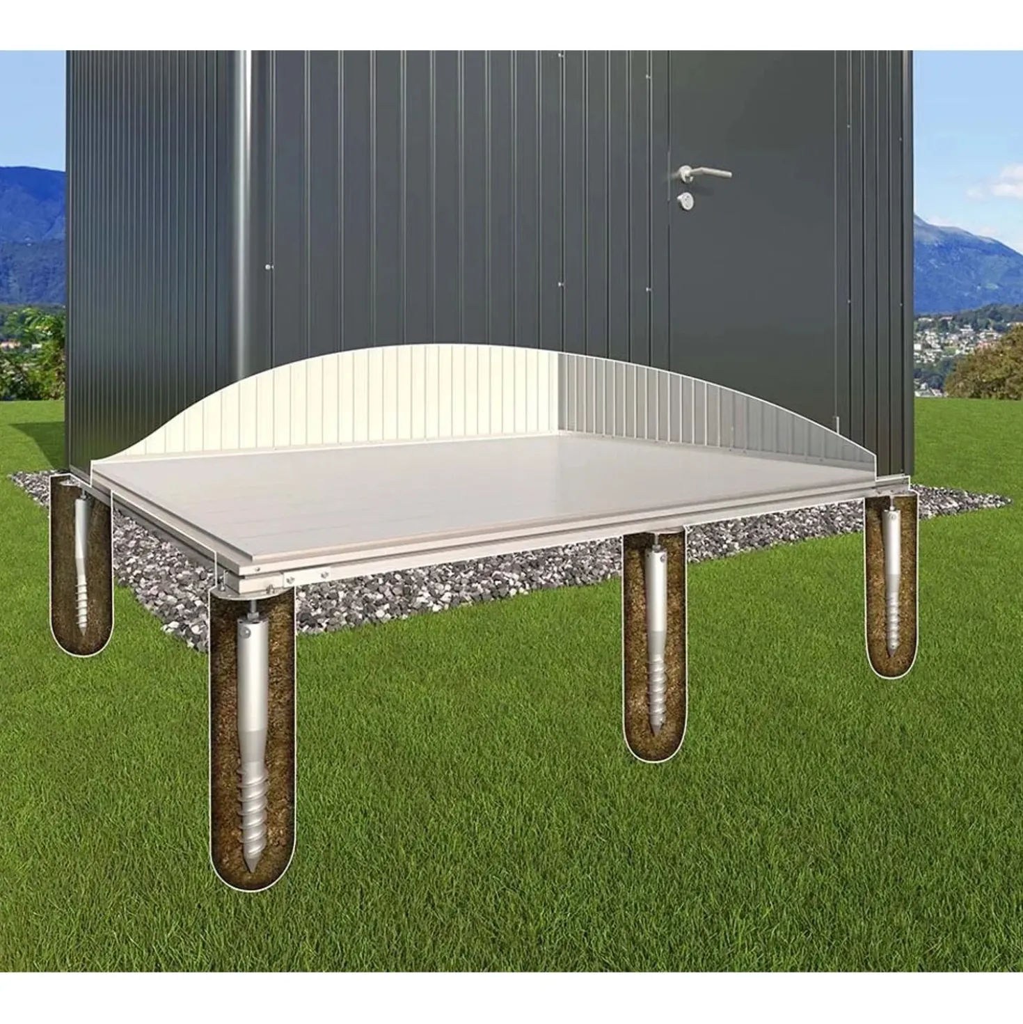 Base per casetta da giardino Biohort SmartBase Europa 3