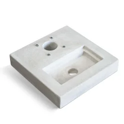 Base per fontane in cemento rettangolare grigia 40x40x8 cm grigio