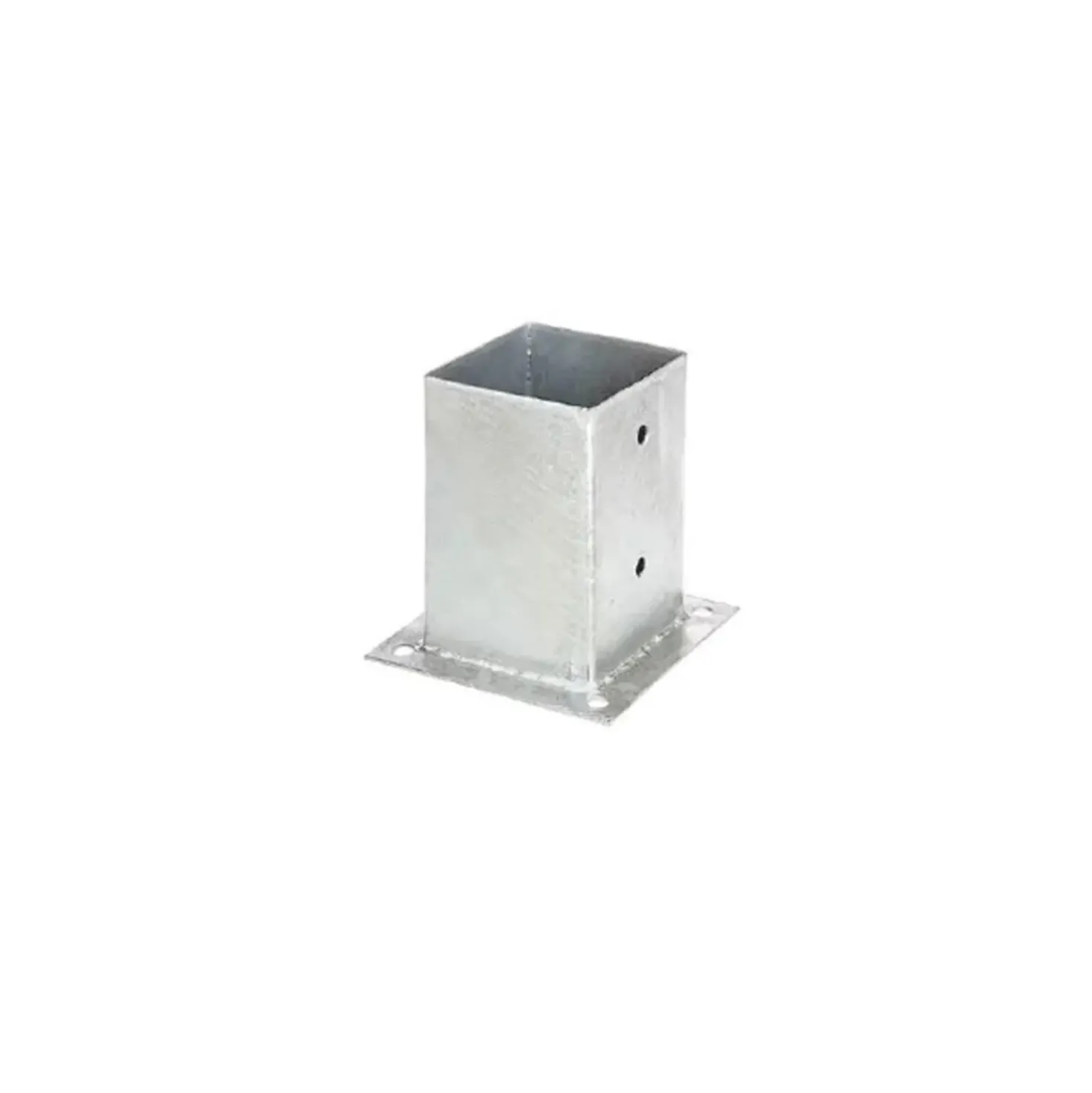 Base per palo quadrata zincata da avvitare 120x120x180 mm