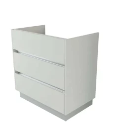 Base porta lavabo 3 cass. con appoggio a terra 84x50x85 cm bianco opaco