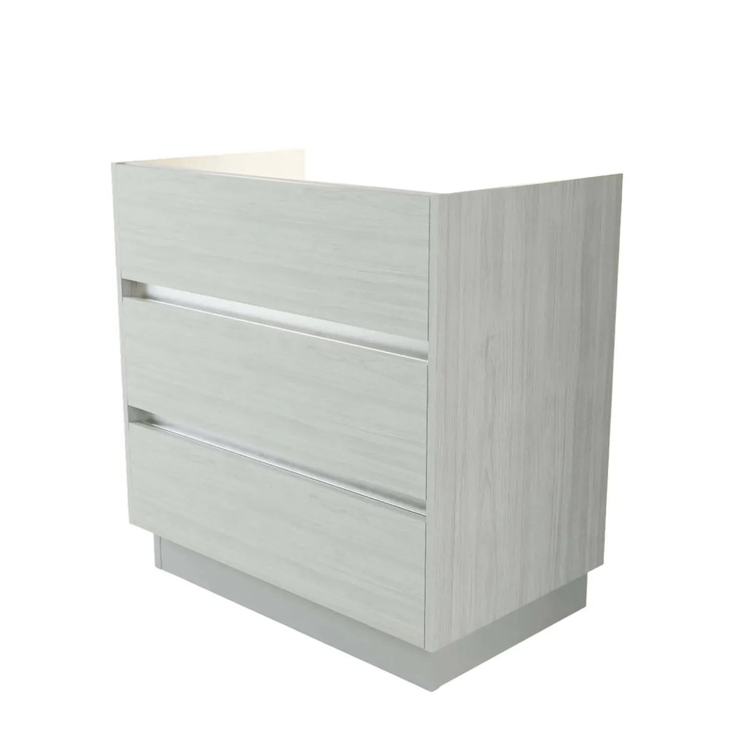 Base porta lavabo 3 cass. con appoggio a terra 84x50x85 cm effetto legno