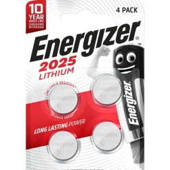 Batteria a bottone Energizer LITIO CR2025 4 pz