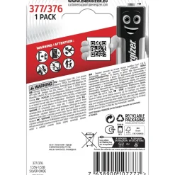 Batteria a bottone Energizer ossido d'argento 377/376 SR66 1,5 V 1 pz