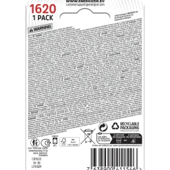 Batteria a bottone Energizer LITIO CR1620 1 pz