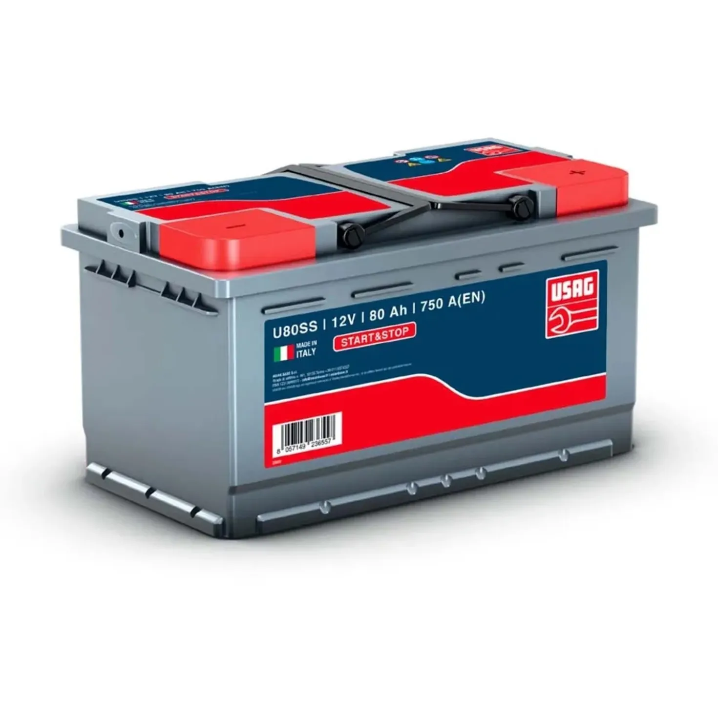 Batteria auto Start & Stop Usag U80SS 12 V 80 Ah 750 A L4