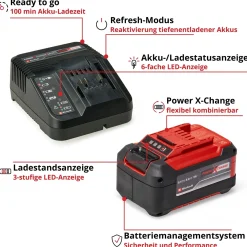 Batteria e Caricabatteria Einhell PXC 18 V 5,2 Ah