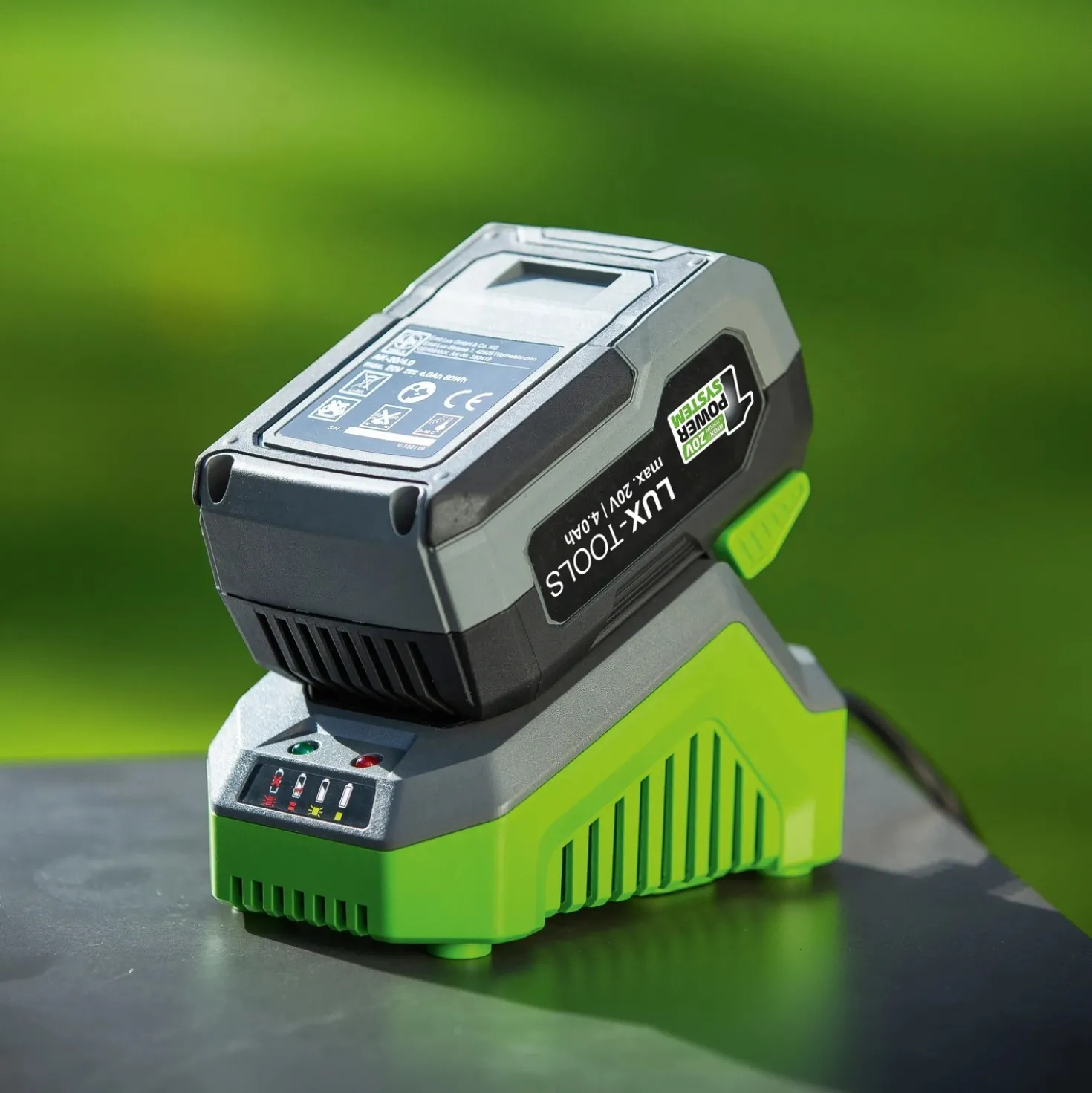 Batteria e Caricabatteria LUX 1 PowerSystem Li-Ion 20 V 4 Ah