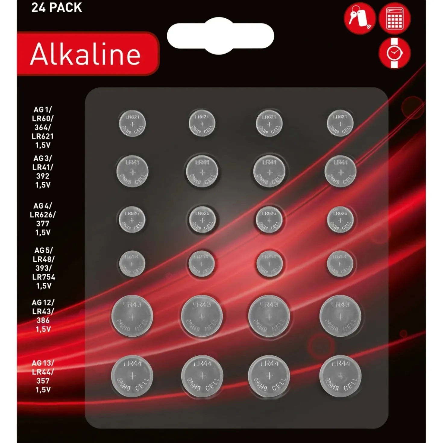 Batterie a bottone set 24 pz